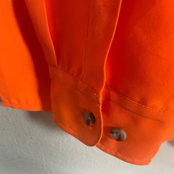 Remington Bright Orange Button-Up Shirt 2XXL Visibility Hunting Safety Shirt. - Picture 4 of 8